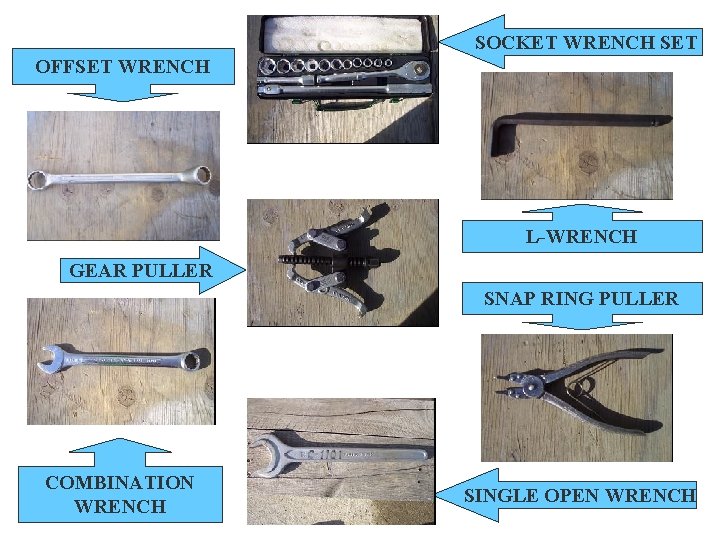 SOCKET WRENCH SET OFFSET WRENCH L-WRENCH GEAR PULLER SNAP RING PULLER COMBINATION WRENCH SINGLE