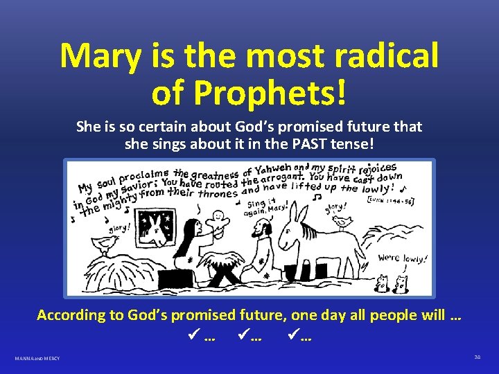 Mary is the most radical of Prophets! She is so certain about God’s promised