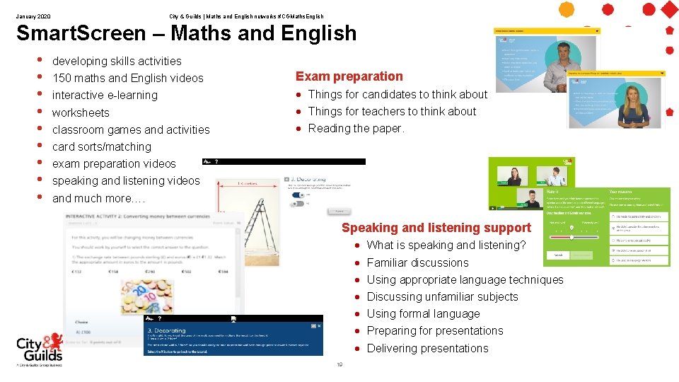 City & Guilds | Maths and English networks #CGMaths. English January 2020 Smart. Screen