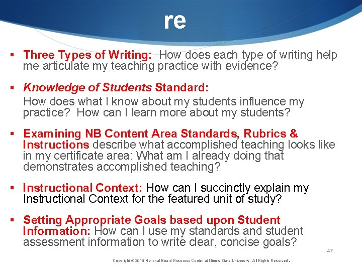 re § Three Types of Writing: How does each type of writing help me