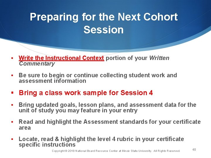 Preparing for the Next Cohort Session § Write the Instructional Context portion of your