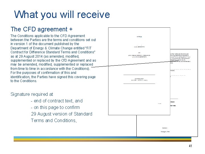 What you will receive The CFD agreement + The Conditions applicable to the CFD