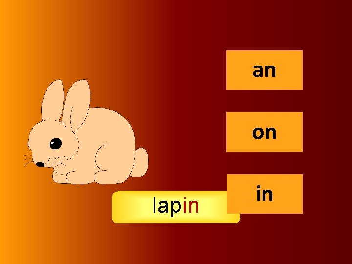 in an on lapin in 