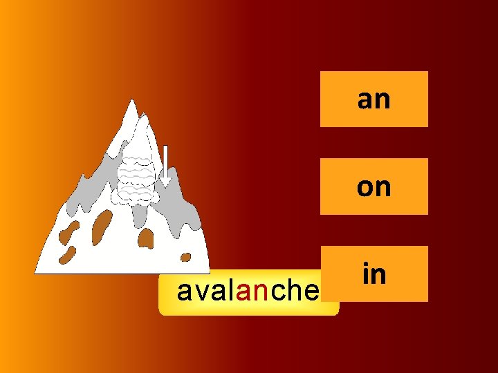 an an on avalanche in 