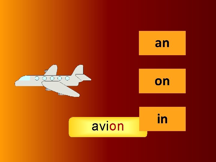 on an on avion in 