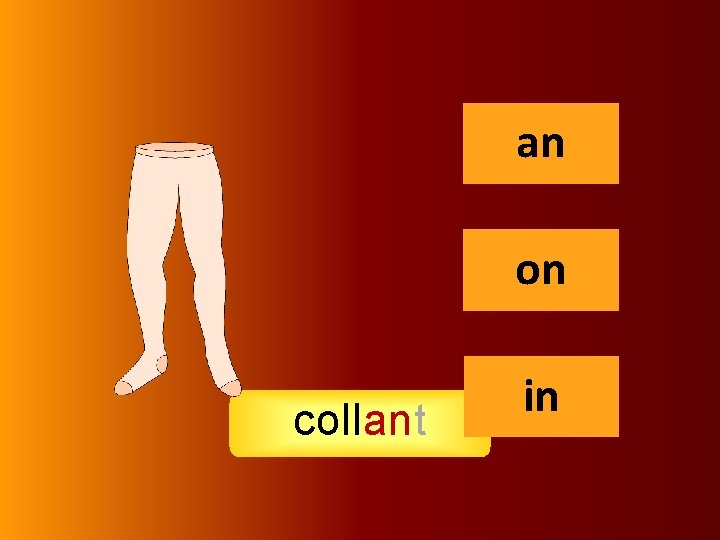 an an on collant in 