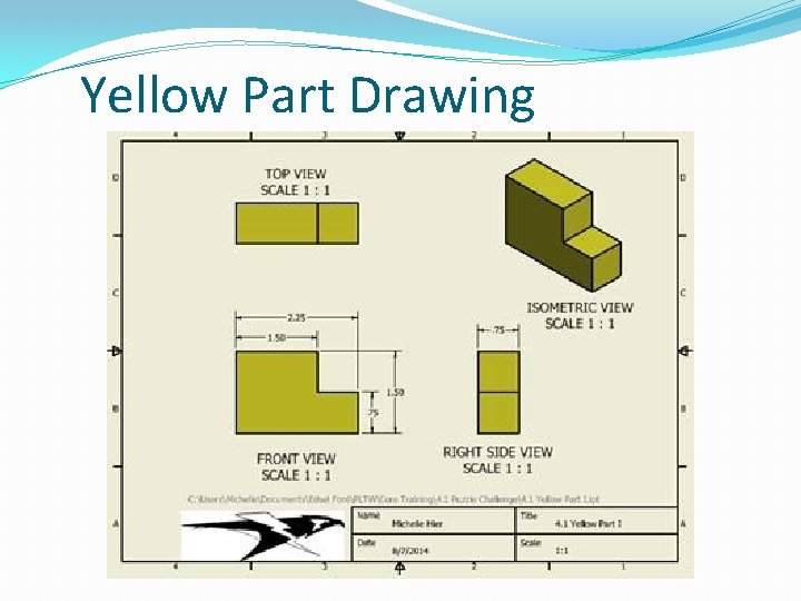 Yellow Part Drawing 