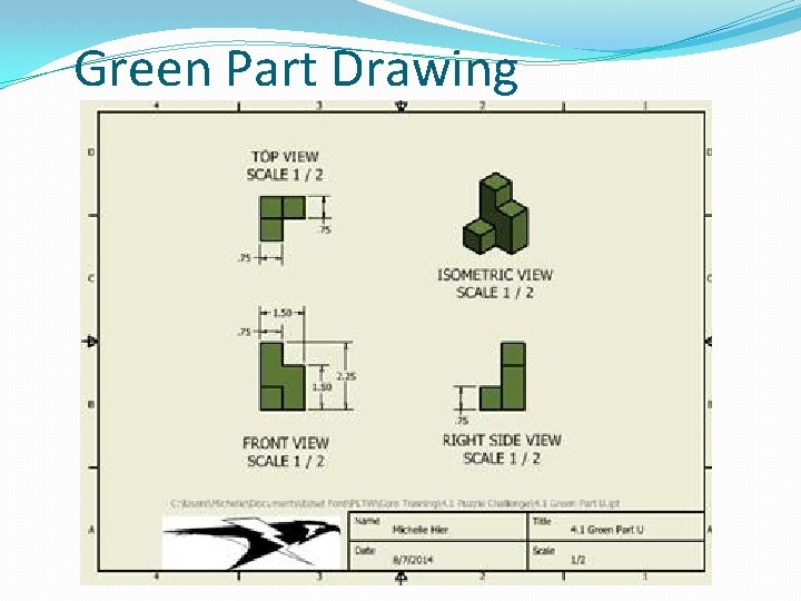 Green Part Drawing 