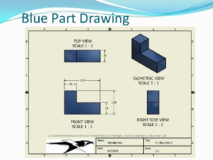 Blue Part Drawing 