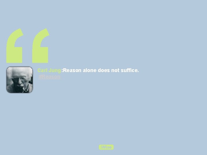 “ Carl Jung: Reason alone does not suffice. #Reason 