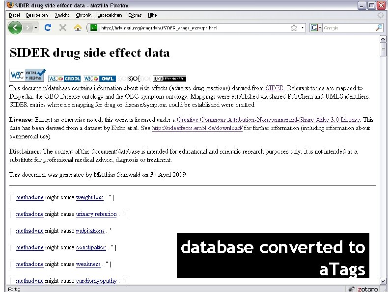 database converted to a. Tags 