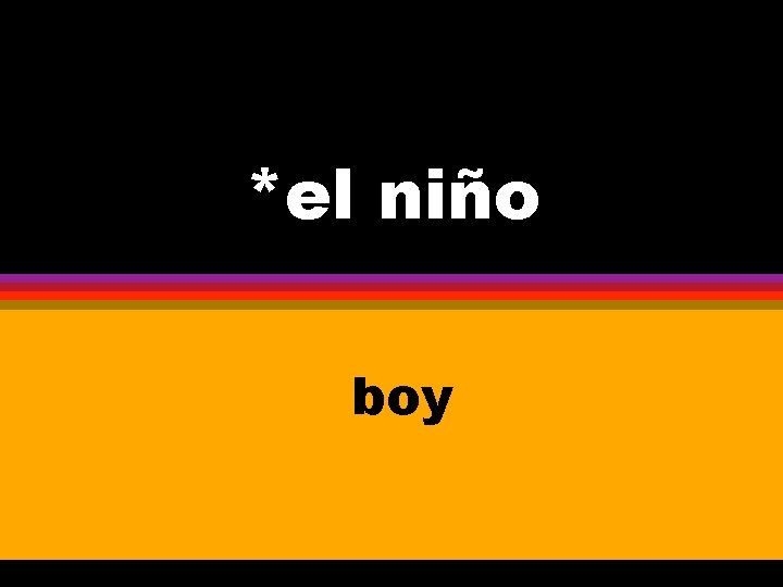 *el niño boy 