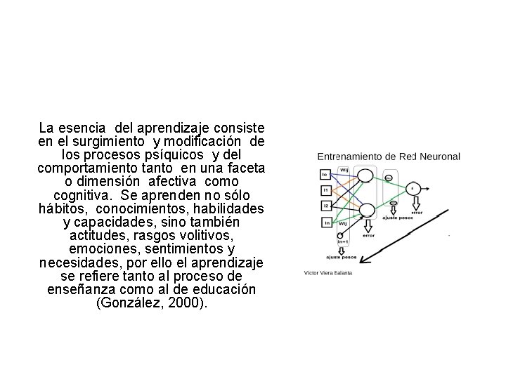 La esencia del aprendizaje consiste en el surgimiento y modificación de los procesos psíquicos