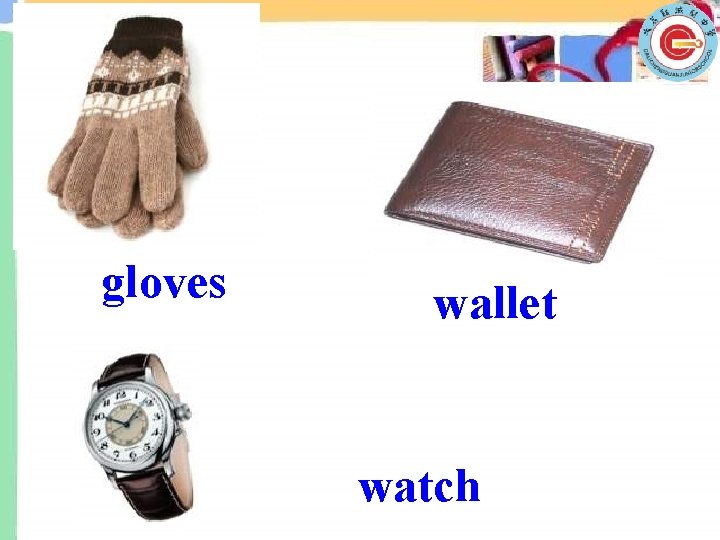 gloves wallet watch 