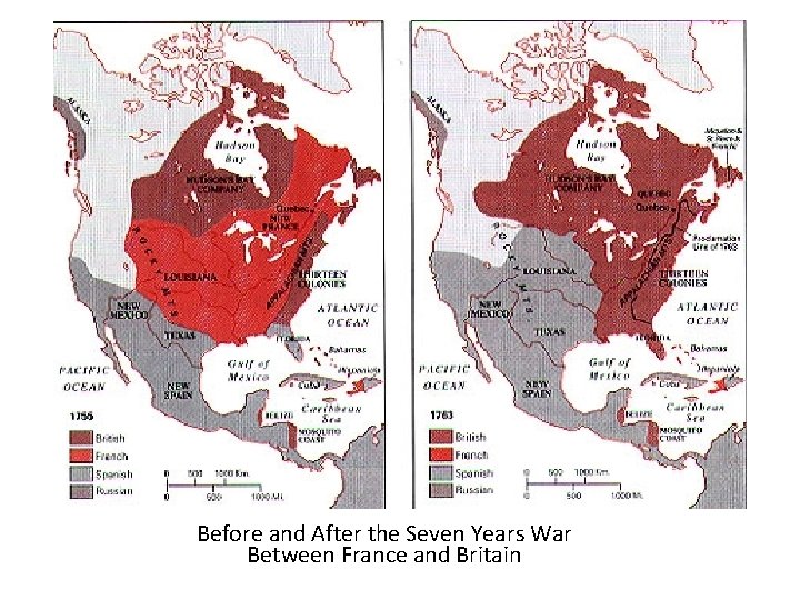 Before and After the Seven Years War Between France and Britain 