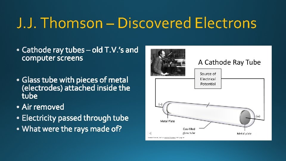 J. J. Thomson – Discovered Electrons 