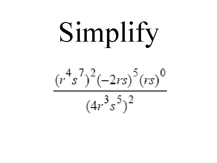 Simplify 