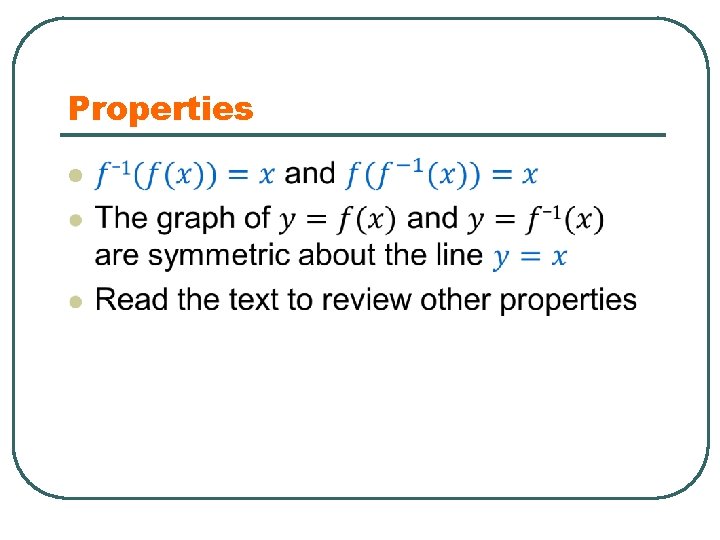 Properties l 