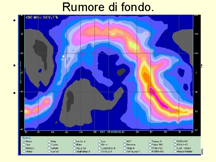 Rumore di fondo. • Oltre al rumore generato dal ricevitore il cui effetto deve
