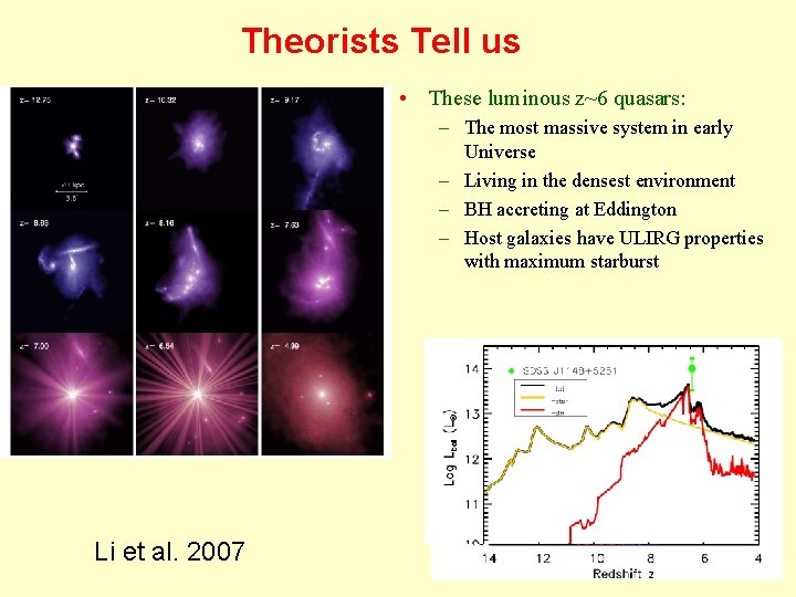 Theorists Tell us • These luminous z~6 quasars: – The most massive system in