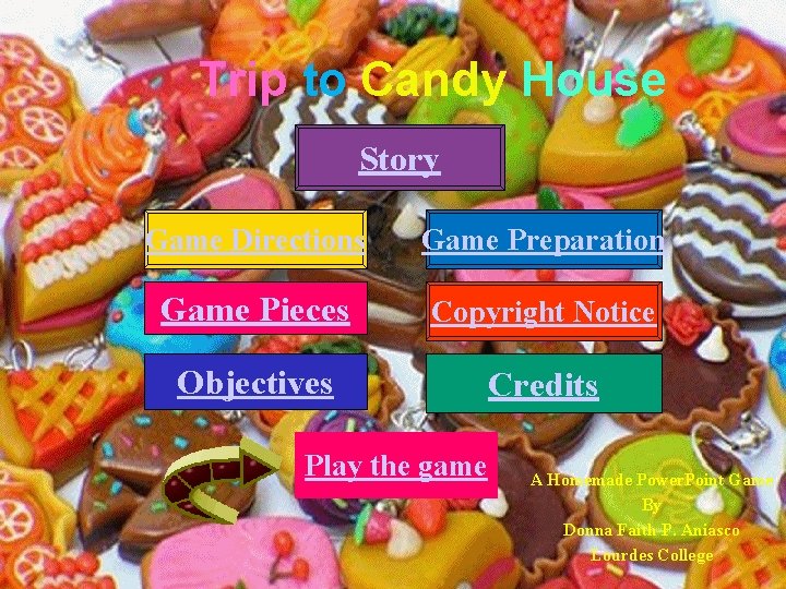 Trip to Candy House Story Game Directions Game