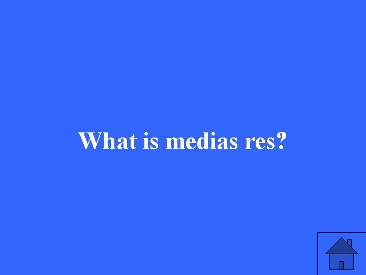 What is medias res? 