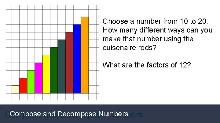 Choose a number from 10 to 20. How many different ways can you make