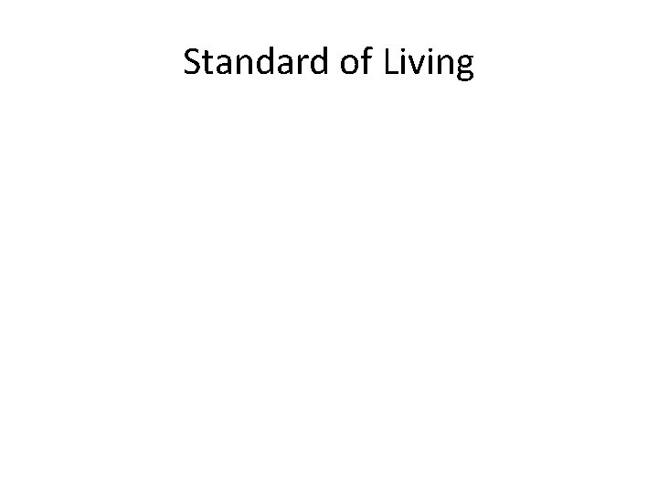 Standard of Living 