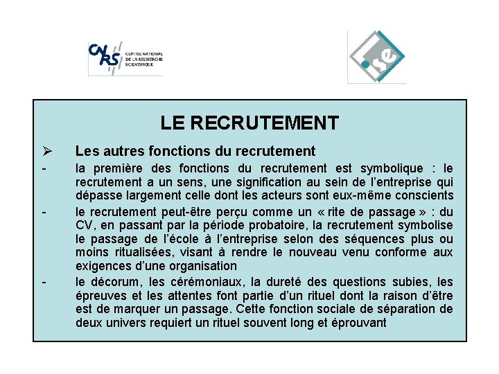 LEmodifier RECRUTEMENT • Cliquez pour les styles du texte du Ø masque Les autres