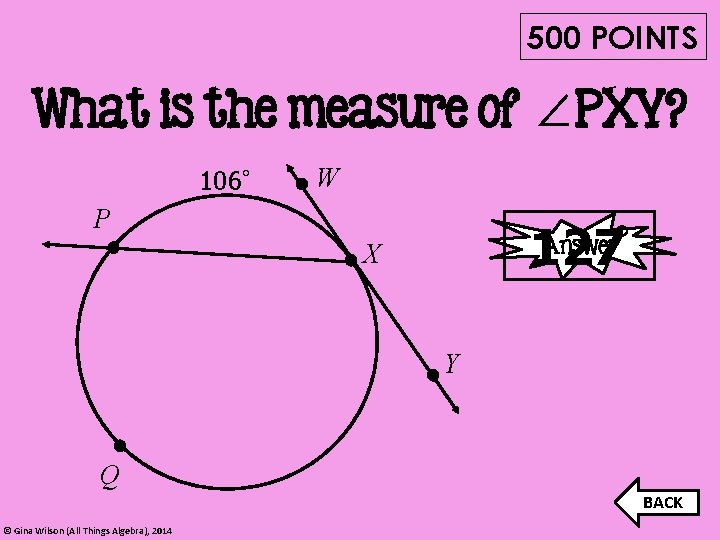 500 POINTS What is the measure of ∠PXY? 106° W P 127 Answer° X