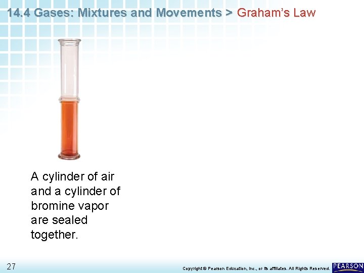 14. 4 Gases: Mixtures and Movements > Graham’s Law A cylinder of air and