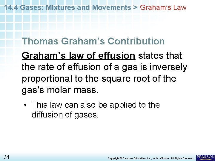 14. 4 Gases: Mixtures and Movements > Graham’s Law Thomas Graham’s Contribution Graham’s law