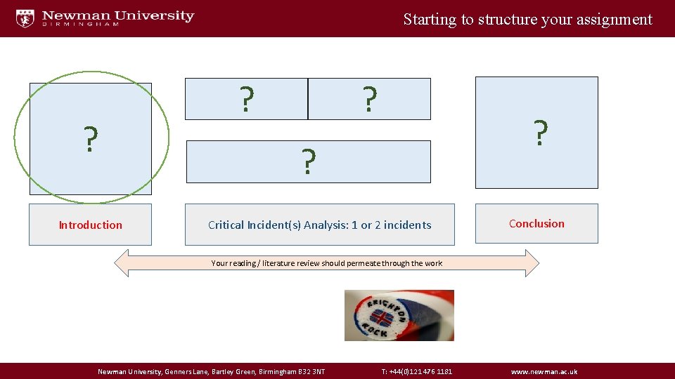 Starting to structure your assignment ? Introduction ? ? Critical Incident(s) Analysis: 1 or