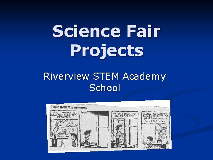 Science Fair Projects Riverview STEM Academy School 