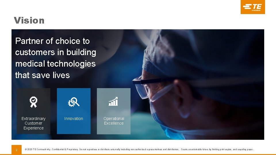 Vision Partner of choice to customers in building medical technologies that save lives Extraordinary