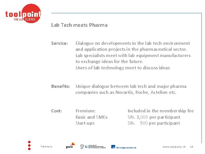 Lab Tech meets Pharma Service: Dialogue on developments in the lab tech environment and