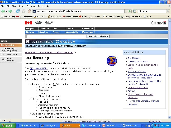 8 Statistics Canada • Statistique Canada 1/26/2022 