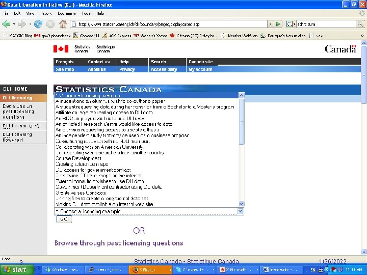 9 Statistics Canada • Statistique Canada 1/26/2022 