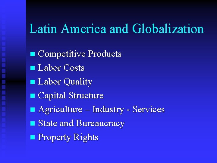 Latin America Governance Antony Mueller The Continental Economics