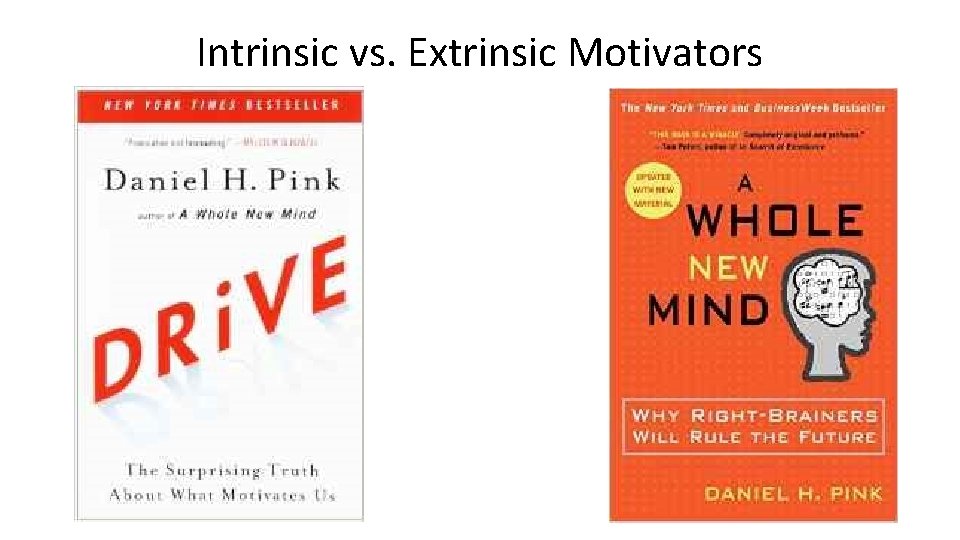 Intrinsic vs. Extrinsic Motivators 