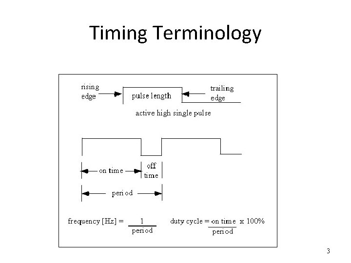 Timing Terminology 3 