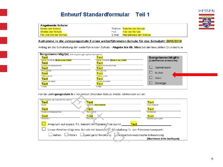 Entwurf Standardformular Teil 1 6 