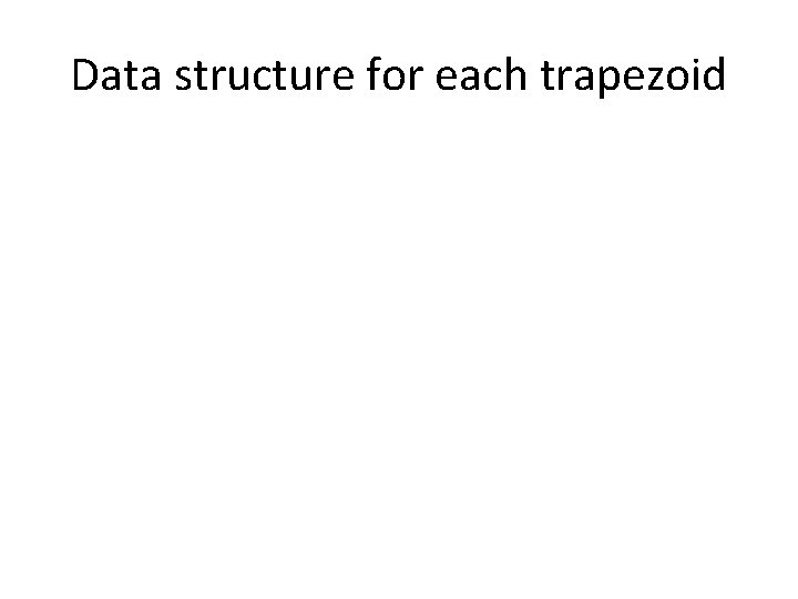 Data structure for each trapezoid 