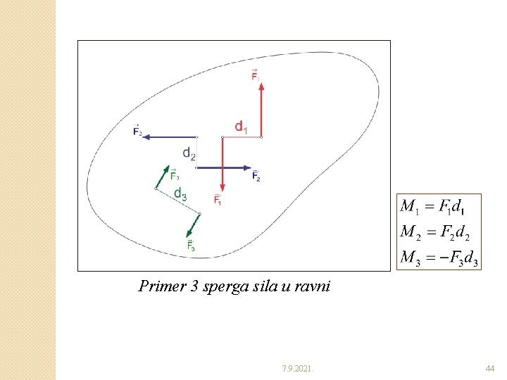 Primer 3 sperga sila u ravni 7. 9. 2021. 44 