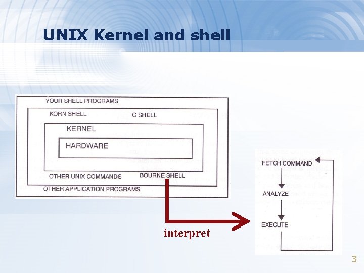 UNIX Kernel and shell interpret 3 