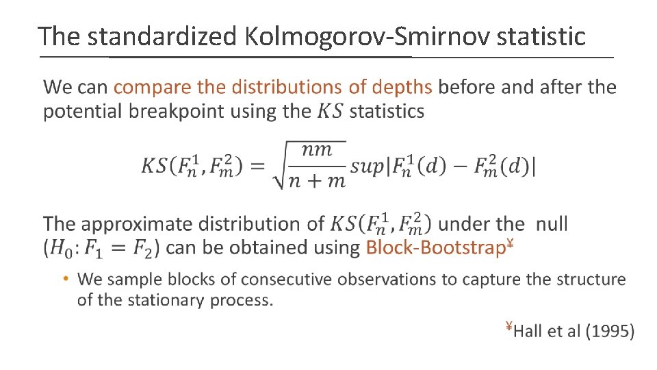 The standardized Kolmogorov-Smirnov statistic 