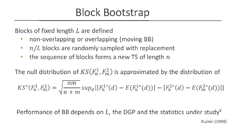 Block Bootstrap 