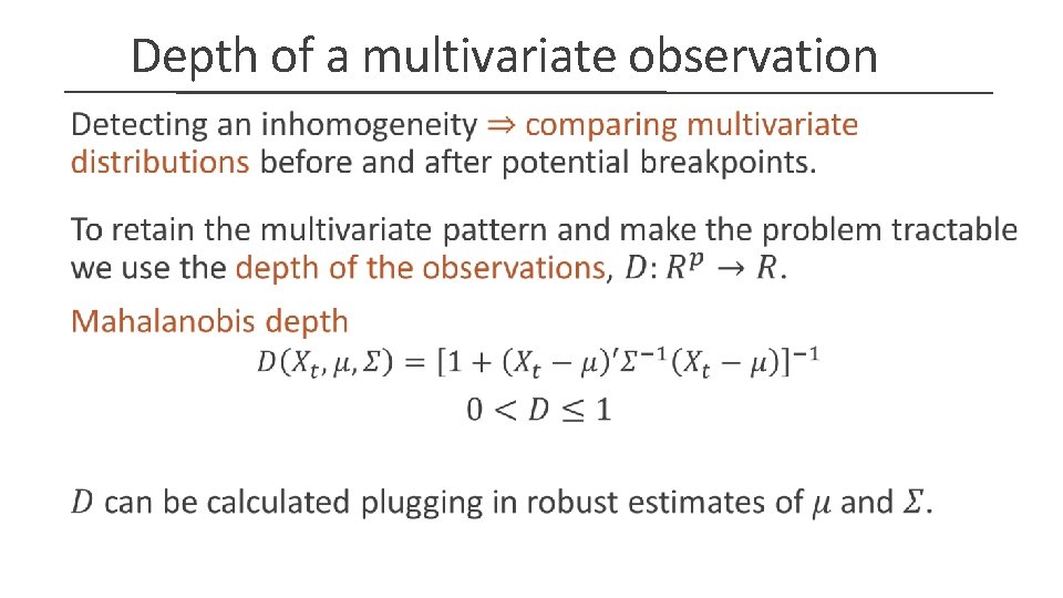 Depth of a multivariate observation 