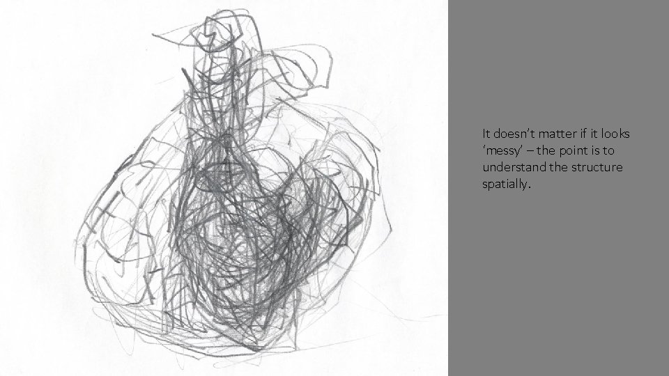 It doesn’t matter if it looks ‘messy’ – the point is to understand the