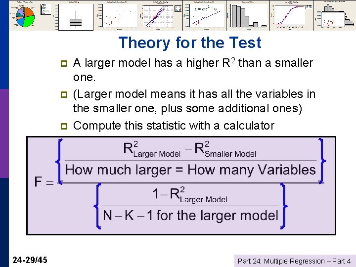 Theory for the Test p p p 24 -29/45 A larger model has a